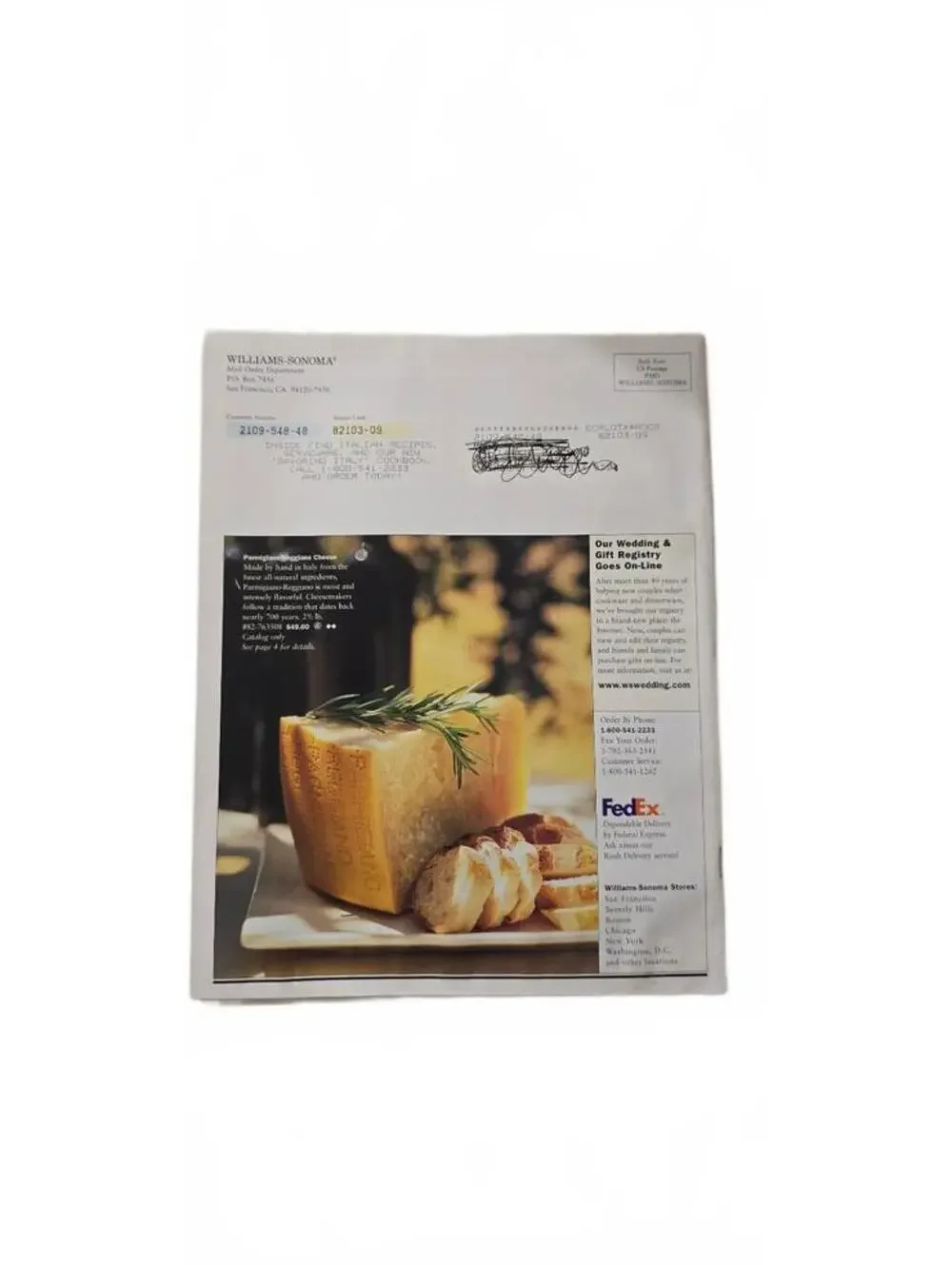 Williams-Sonoma Early Autumn 1996 Cooking Catalog